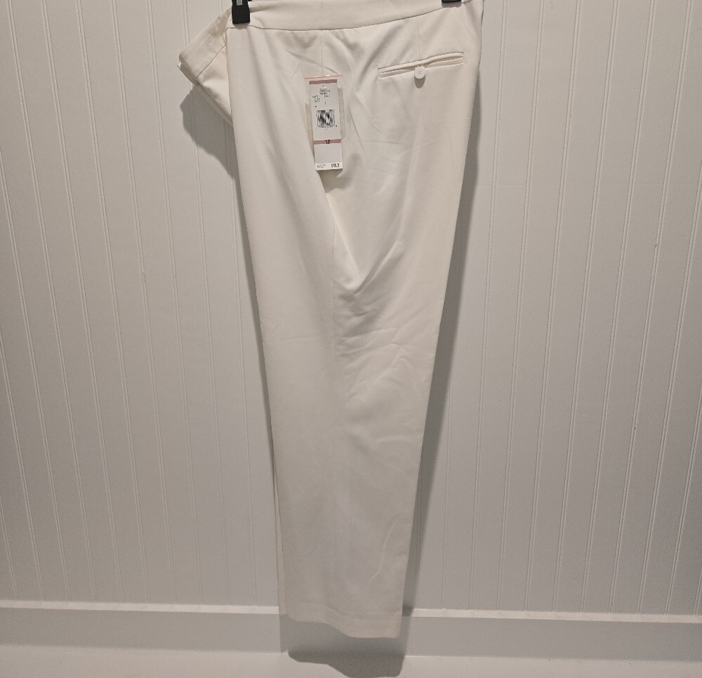 Jones New York White Straight‑Leg Pants – Women’s Size 12, NWT - Picture 8 of 8